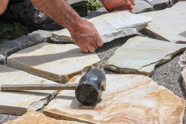 Stone Sidewalk Installation in Ponte Vedra Beach